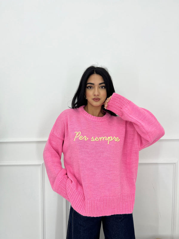 PULL"PER SEMPRE" PINK LUMINA