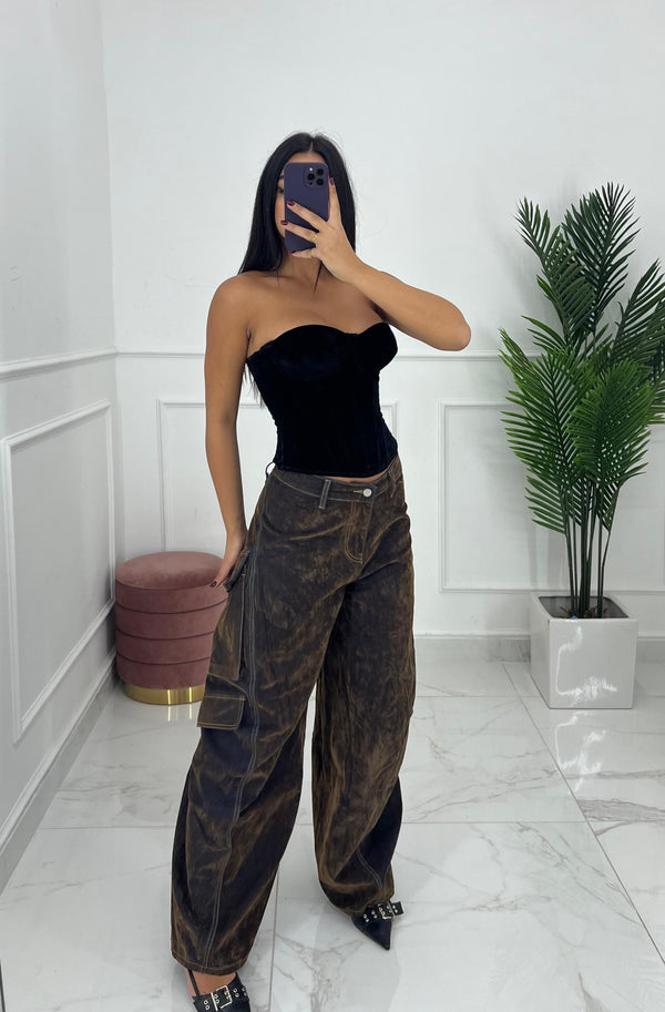 JEANS VELVET GOLD