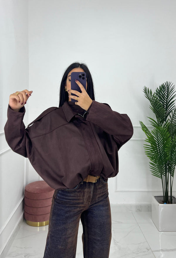 GIACCA BOMBER CAMOSCIO
